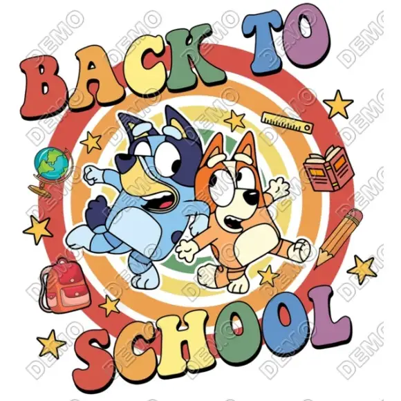 Bluey DTF Back to School Shirt Iron on Transfer Bluey DTF Back to School Shirt Iron on Transfer