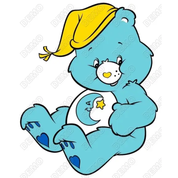 Care Bears Bedtime Bear  DTF  Shirt Iron on  Transfer