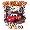Cars Spooky Vibes Halloween DTF  Iron on Transfer