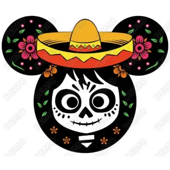 Day of the Dead Coco Mickey DTF Shirt Iron on Transfer 