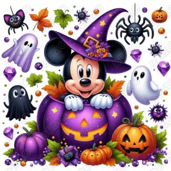 Disney Halloween Minnie Mouse Pumpkin  DTF  Iron on Transfer