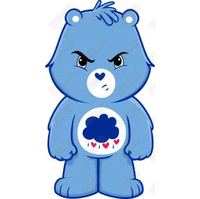 Grumpy Bear - Care Bears  DTF  Shirt Iron on  Transfer