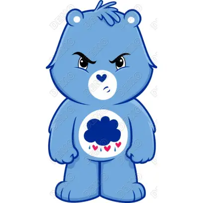 Grumpy Bear - Care Bears  DTF  Shirt Iron on  Transfer