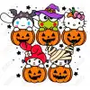 Halloween Cinnamoroll Hello Kitty  DTF  Shirt Iron on Transfer 