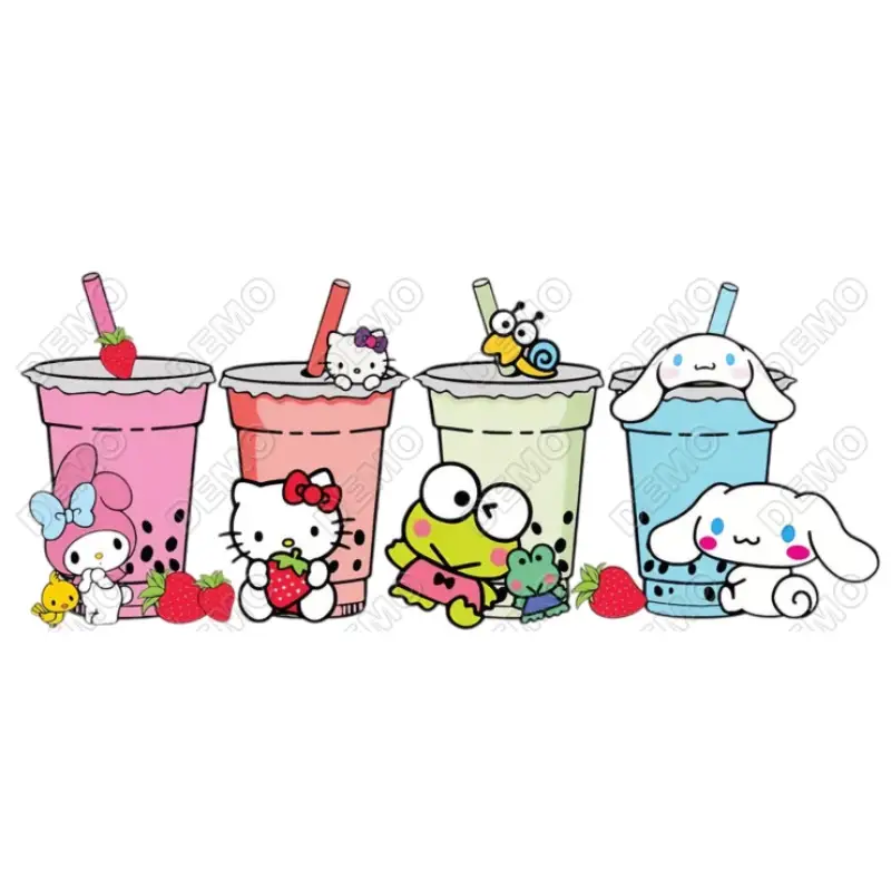Hello Kitty Cinnamoroll DTF Shirt Iron on Transfer Hello Kitty Cinnamoroll DTF Shirt Iron on Transfer