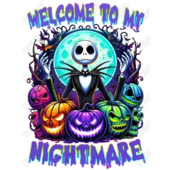 Jack Skellington Nightmare  DTF Iron on Transfer