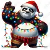 Kung Fu Panda Christmas  DTF  Shirt Iron on Transfer 