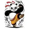 Kung Fu Panda  DTF  Shirt Iron on Transfer  