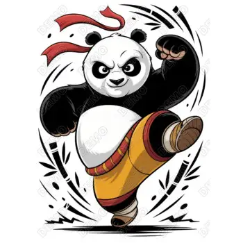 Kung Fu Panda  DTF  Shirt Iron on Transfer  