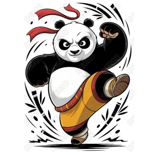 Kung Fu Panda  DTF  Shirt Iron on Transfer