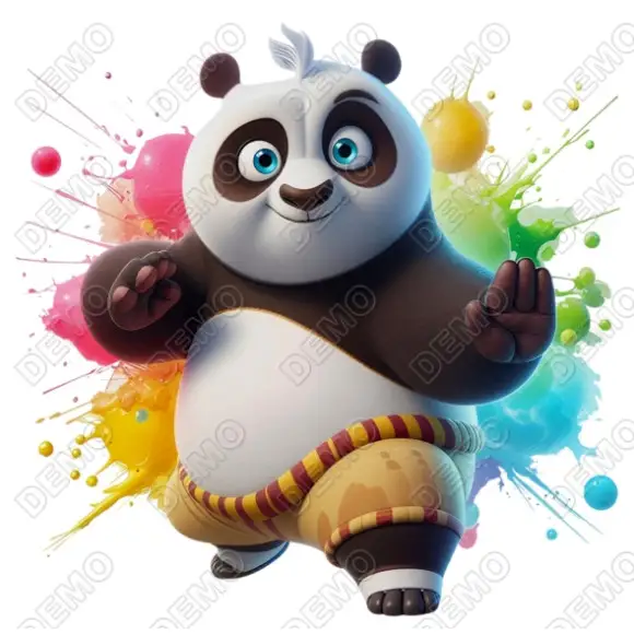 Kung Fu Panda  DTF  Shirt Iron on Transfer  N1