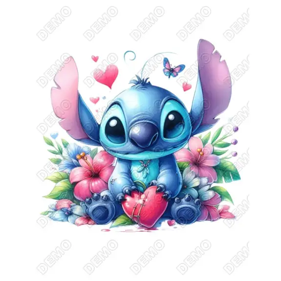 Lilo and Stitch T Shirt Heat Iron on Transfer