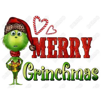 Merry Grinchmas T Shirt Iron on Transfer Decal 