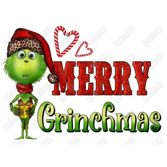 Merry Grinchmas T Shirt Iron on Transfer Decal