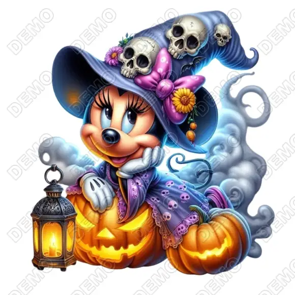 Minnie Mouse Halloween DTF  Iron on Transfer