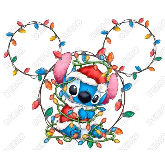 Stitch Christmas  DTF Transfer