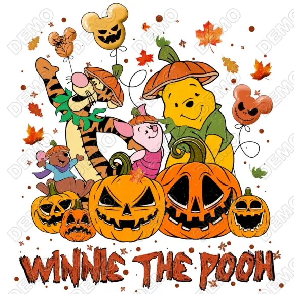 Pooh Halloween DTF Shirt Iron on Transfer Pooh Halloween DTF Shirt Iron on Transfer