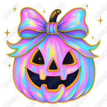 Pumpkin Neon Halloween DTF  Iron on Transfer