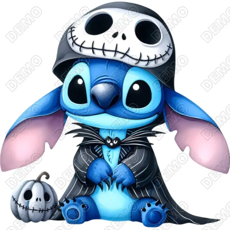 Stitch as Jack Skellington DTF Shirt Heat Iron On Transfer Stitch as Jack Skellington DTF Shirt Heat Iron On Transfer