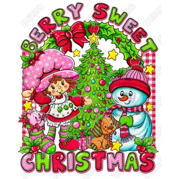 Strawberry Shortcake Christmas  DTF   Iron on Transfer 