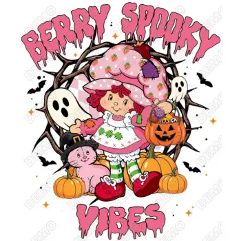 Strawberry Shortcake Spooky  Halloween DTF Iron on Transfer 