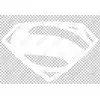 Superman Logo  White  DTF Iron on Transfer 