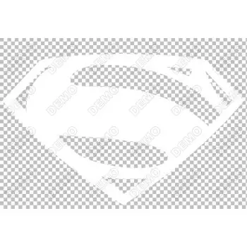 Superman Logo  White  DTF Iron on Transfer 