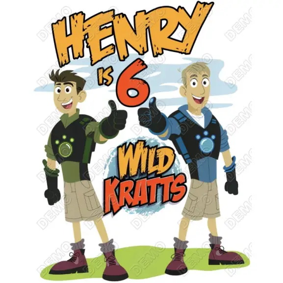 Wild Kratts Birthday Custom  DTF  Shirt Iron on Transfer