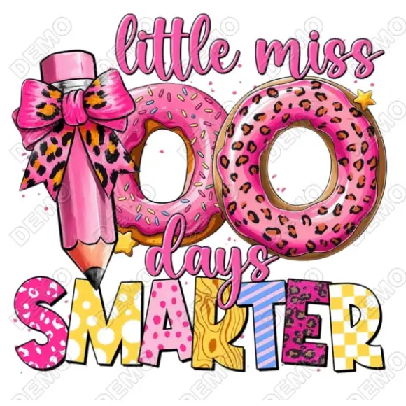 100 Days  Smarter  Donuts DTF  Iron on Transfer
