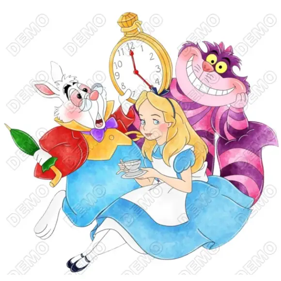 Alice in Wonderland Cat DTF Shirt Iron on Transfer Alice in Wonderland Cat DTF Shirt Iron on Transfer