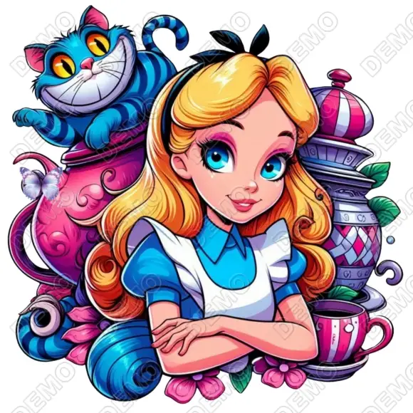 Alice in Wonderland DTF Shirt Iron on Transfer Alice in Wonderland DTF Shirt Iron on Transfer