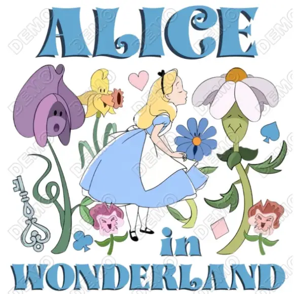 Alice in Wonderland DTF Shirt Iron on Transfer N1 Alice in Wonderland DTF Shirt Iron on Transfer N1