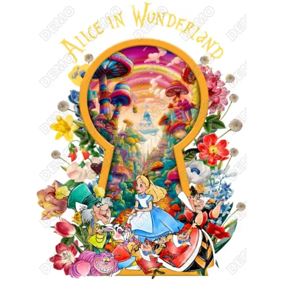 Alice in Wonderland DTF Shirt Iron on Transfer N2 Alice in Wonderland DTF Shirt Iron on Transfer N2