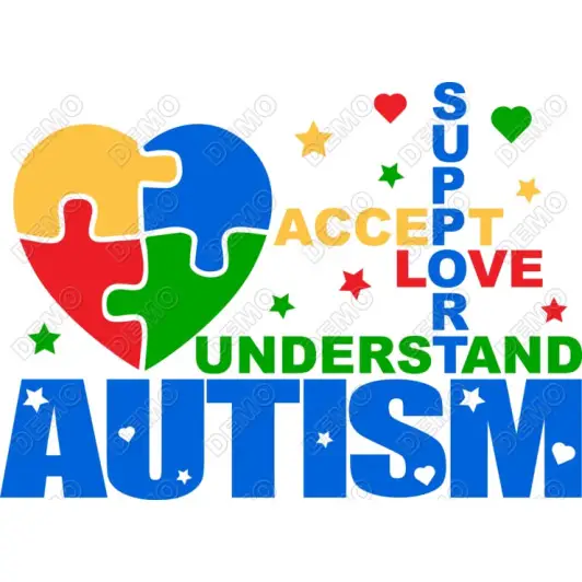 Autism Awareness DTF Iron on Transfer N7 Autism Awareness DTF Iron on Transfer N7