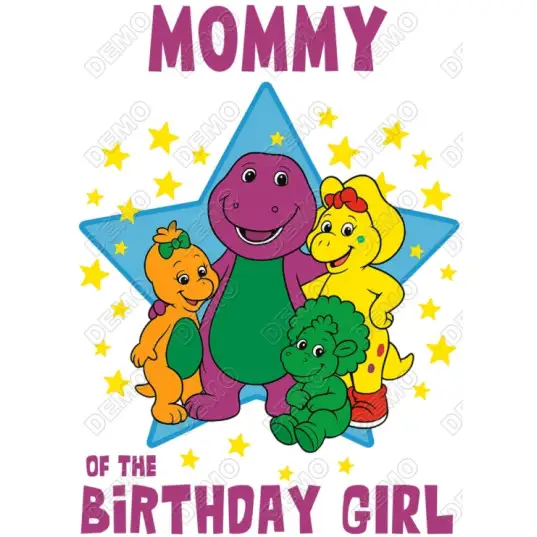 Barney Family Member Custom  DTF  Shirt Iron on Transfer