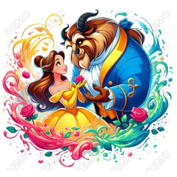 Beauty and the Beast DTF Iron on Transfer Beauty and the Beast DTF Iron on Transfer