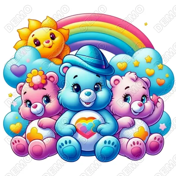 Care Bears  DTF Shirt Iron on Transfer
