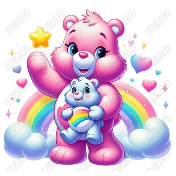 Care Bears Rainbow DTF Shirt Iron on Transfer Care Bears Rainbow DTF Shirt Iron on Transfer