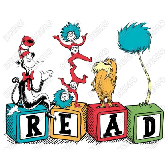 Dr. Seuss Day Read  DTF Iron on Transfer