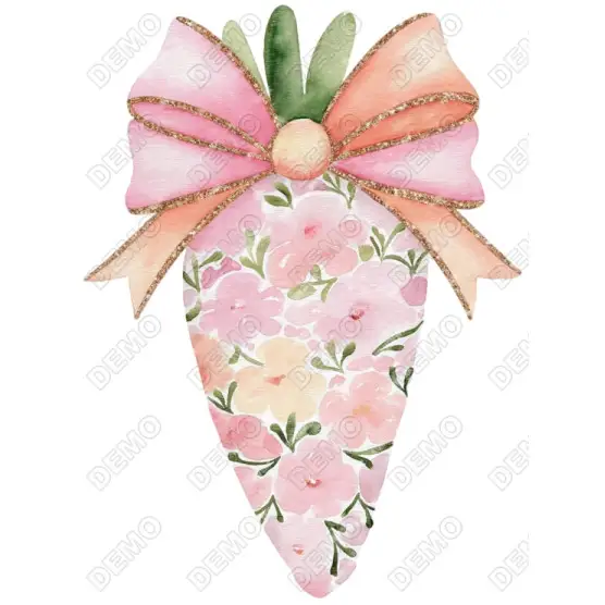 Easter Carrot Coquette DTF Iron On Transfer