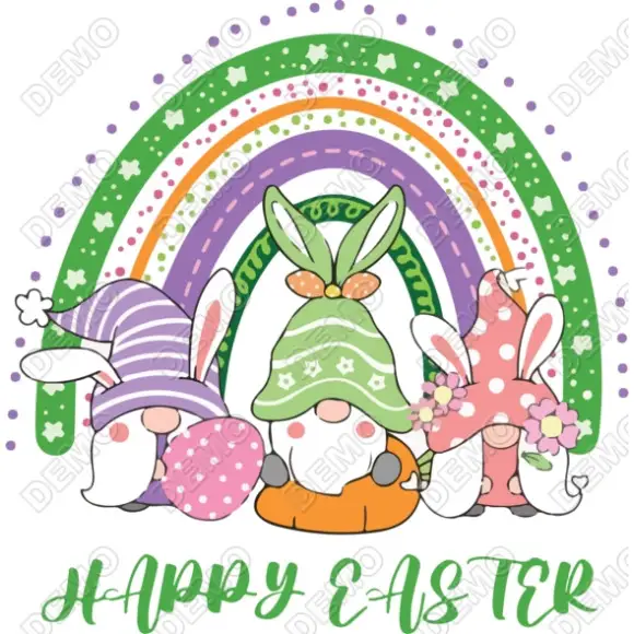 Easter Gnomes DTF Iron On Transfer N2 Easter Gnomes DTF Iron On Transfer N2