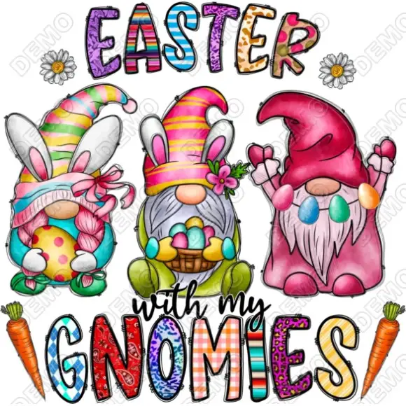Easter Gnomies DTF Iron on Transfer Easter Gnomies DTF Iron on Transfer