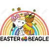 Easter Peanuts  Beagle DTF Iron On Transfer