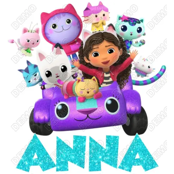 Gabby's Dollhouse  Birthday Custom  DTF    Iron on Transfer Decal