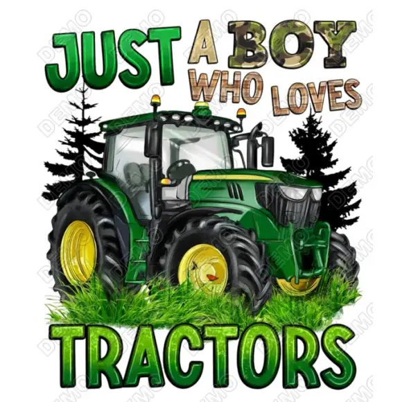 Just a Boy Who loves Tractors DTF Iron on Transfer Just a Boy Who loves Tractors DTF Iron on Transfer
