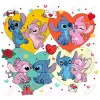 Lilo and Angel Valentines Day  DTF Iron on Transfer 