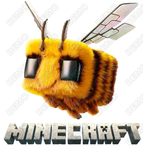 Minecraft  Bee DTF Shirt Iron on Transfer
