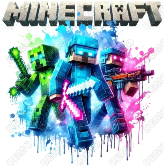 Minecraft DTF Shirt Iron on Transfer N5 Minecraft DTF Shirt Iron on Transfer N5