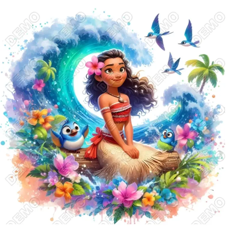 Moana Wave DTF Iron on Transfer Moana Wave DTF Iron on Transfer