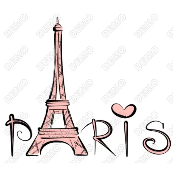 Paris Tower  DTF Iron on Transfer